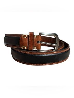 BOSCA Leather Belts Black Brown